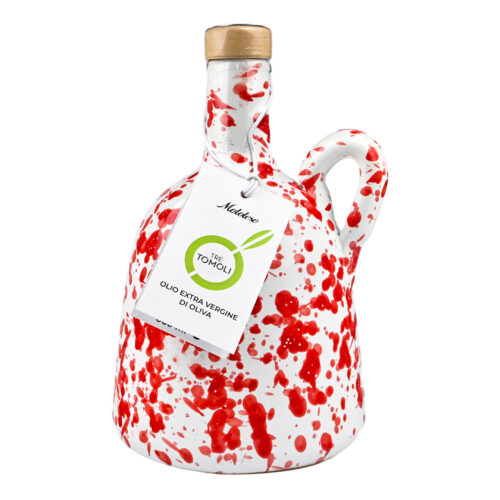 Oliwa z oliwek Extra Virgin Tre Tomoli - Fruttato 500 ml Ceramika Czerwono Biała z Uchem