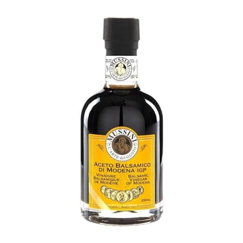 Ocet Balsamiczny Mussini 250ml 5 Złotych medali 15lat Leżakowania w 12 Rodzajach Różnych Beczek Dębowych Smak GENIUSZ