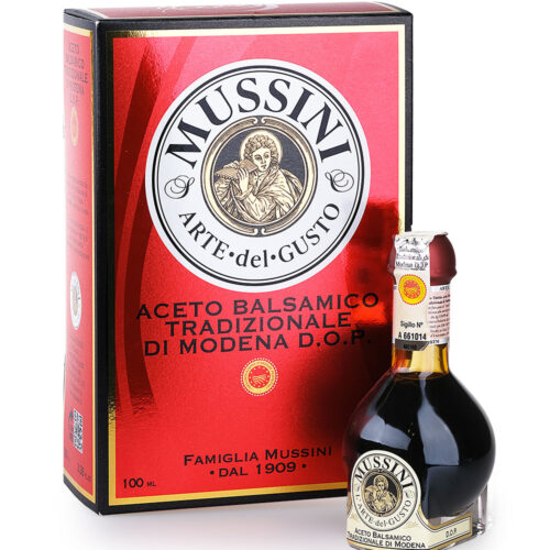 Ocet Balsamiczny z Modeny D.O.P. Mussini 100ml -12 Lat w Beczce Gęsty i Wybitny w Smaku PRAWDZIWY KRÓL