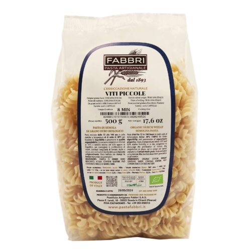 Makaron z Toskanii- Fabbri Bio - Fusilli - 500g Do Pomidorowej i Zapiekanek