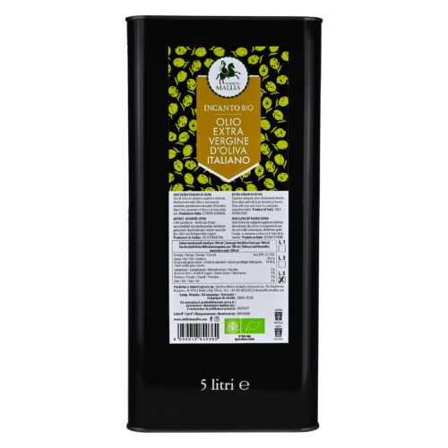 0liwa z oliwek Extra Virgin Olio Mallia Incanto - Biancolilla Bio 5L Puszka z Niską Goryczką Smak Łąki z Ziołami  Świeże Tłoczenie 2025/26- MOŻNA SMAŻYĆ