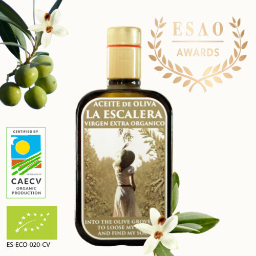 Oliwa z oliwek Extra BIOlogiczna La Escalera- Arbequina 500ml Subtelna Gwiazda z Niską Goryczką z Walencji- ŚWIEŻE TŁOCZENIE 2025/26