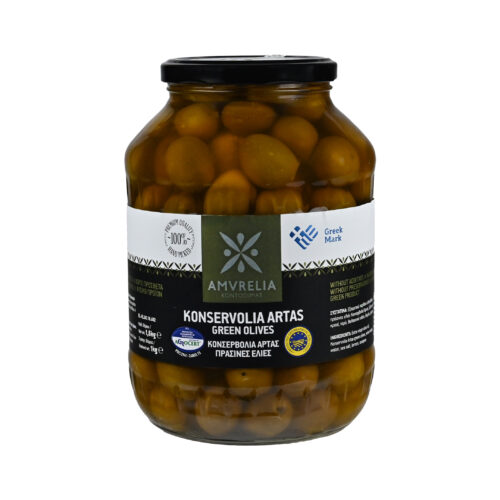 Greckie, Naturalne Oliwki Bez Konserwantów Amvrelia 1500ml - z Pestką