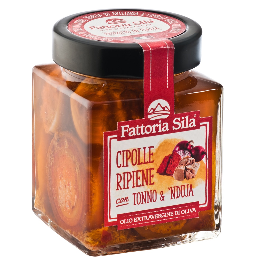 Faszerowana cebula z tuńczykiem i Nduja Fattoria Sila– 280g Kuchnia Kalabryjska Bez Konserwantów