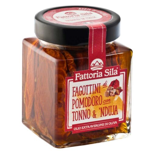 Pomidory suszone Nadziewane tuńczykiem i Nduja Fattoria Sila 280g - Kuchnia Kalabryjska Bez Konserwantów