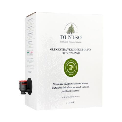 Oliwa z Oliwek Extra Virgine Wysokopolifenolowa - Di Niso Coratina Bag in Box-3L- Ekstremalna Świeżość - TŁOCZENIE 2025/26