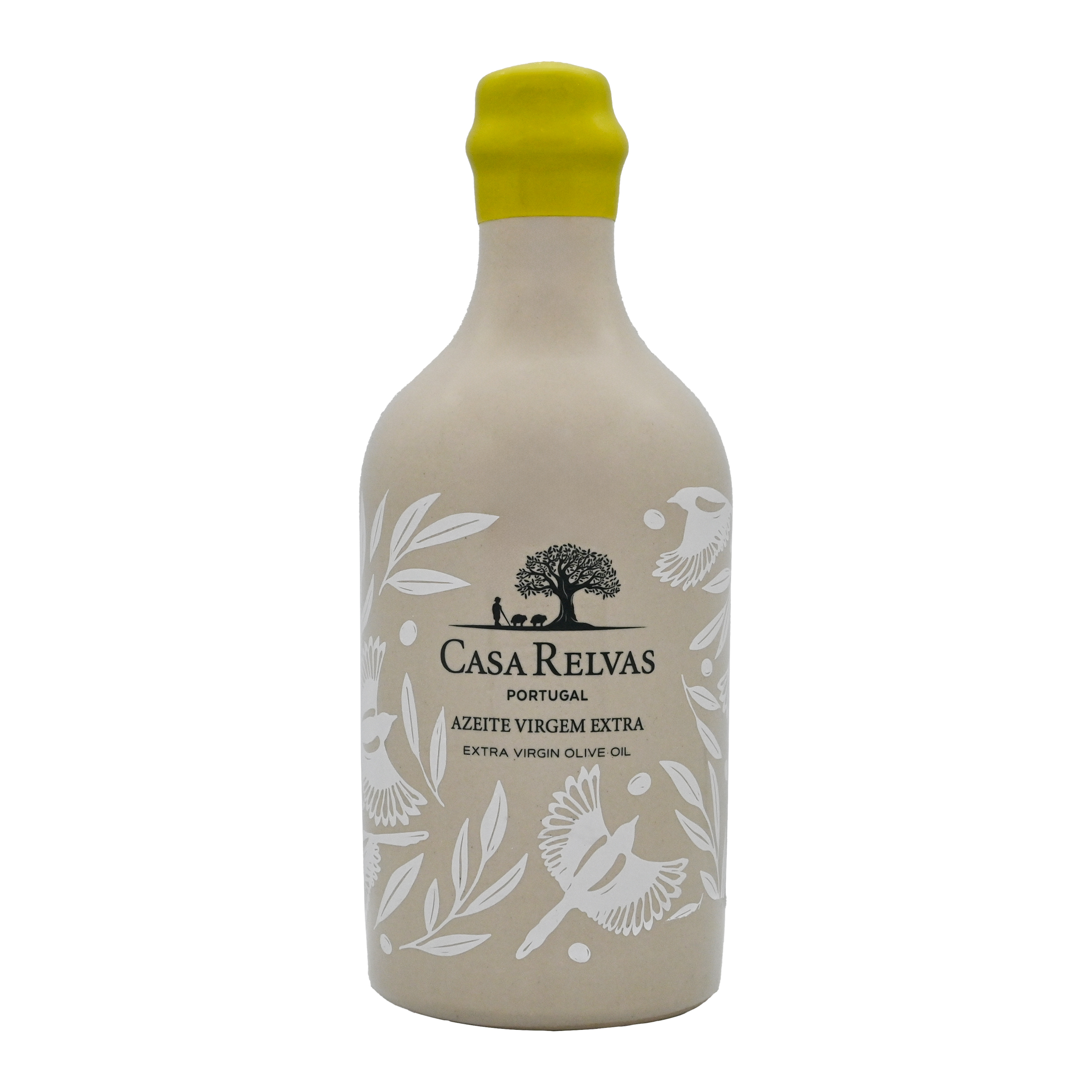 Oliwa z Oliwek Extra Virgin w Ceramice do Ponownego Napełniania - Casa Relvas-500ml - Delikatna z Niska Goryczka- Tłoczenie 2025/26